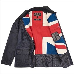 COPY - Barbour’s Union Jack Navy Lightweight Waxe…